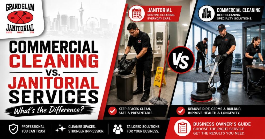 Commercial Cleaning vs. Janitorial Services
