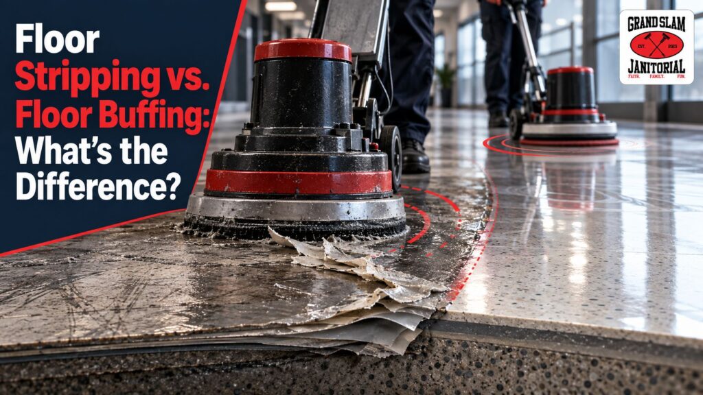 Floor Stripping vs Floor Buffing