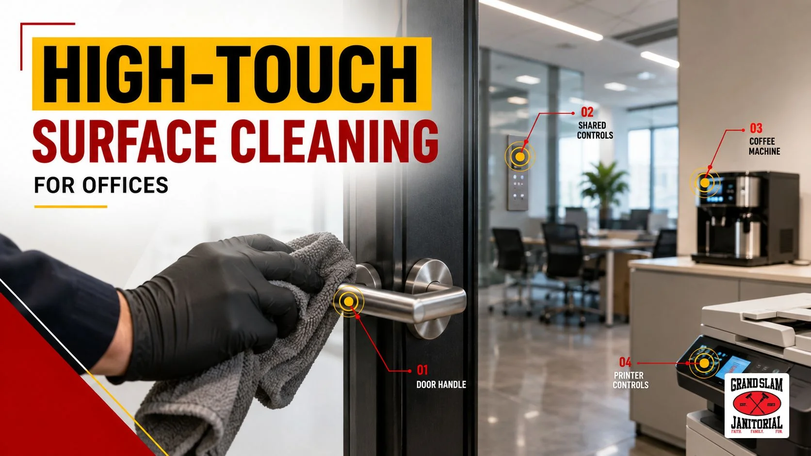 High-Touch Surface Cleaning and Disinfection for Offices